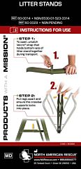 Litter Stands (Set of 2) - Instructions For Use