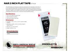 NAR  2 Inch Flat Tape - 6 Pack - Product Information Sheet