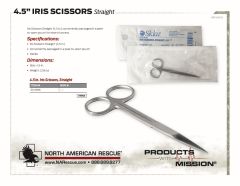 4.5 in Iris Scissors - Straight - Product Information Sheet