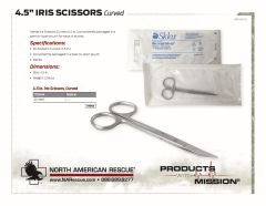 4.5 in Iris Scissors - Curved - Product Information Sheet
