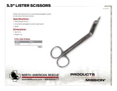 5.5 in Lister Scissors - Product Information Sheet