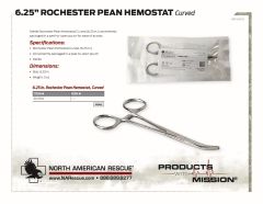 6.25 in Rochester Pean Hemostat - Curved - Product Information Sheet
