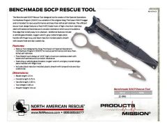 Benchmade SOCP Rescue Tool - Product Information Sheet