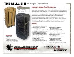 M.U.L.E. II Multi-use Luggage Equipment Carrier Product Information Sheet