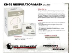 KN95 Respirator Mask Product Information Sheet