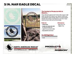 5 Inch NAR Eagle Decal - Product Information Sheet
