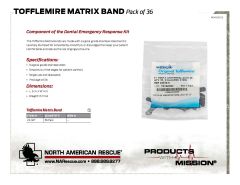 Tofflemire Matrix Band (Pk of 36) - Product Information Sheet