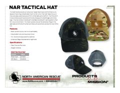 NAR Tactical Hat - Product Information Sheet