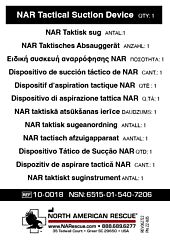 Tactical Suction Device - Instructions for Use - Translated