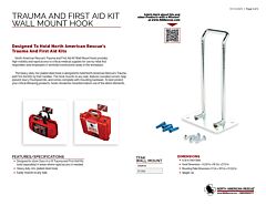 TRAUMA AND FIRST AID KIT WALL MOUNT HOOK - PRODUCT INFORMATION SHEET