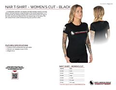 NAR T-Shirt - Women's Cut - Black - Product Information Sheet
