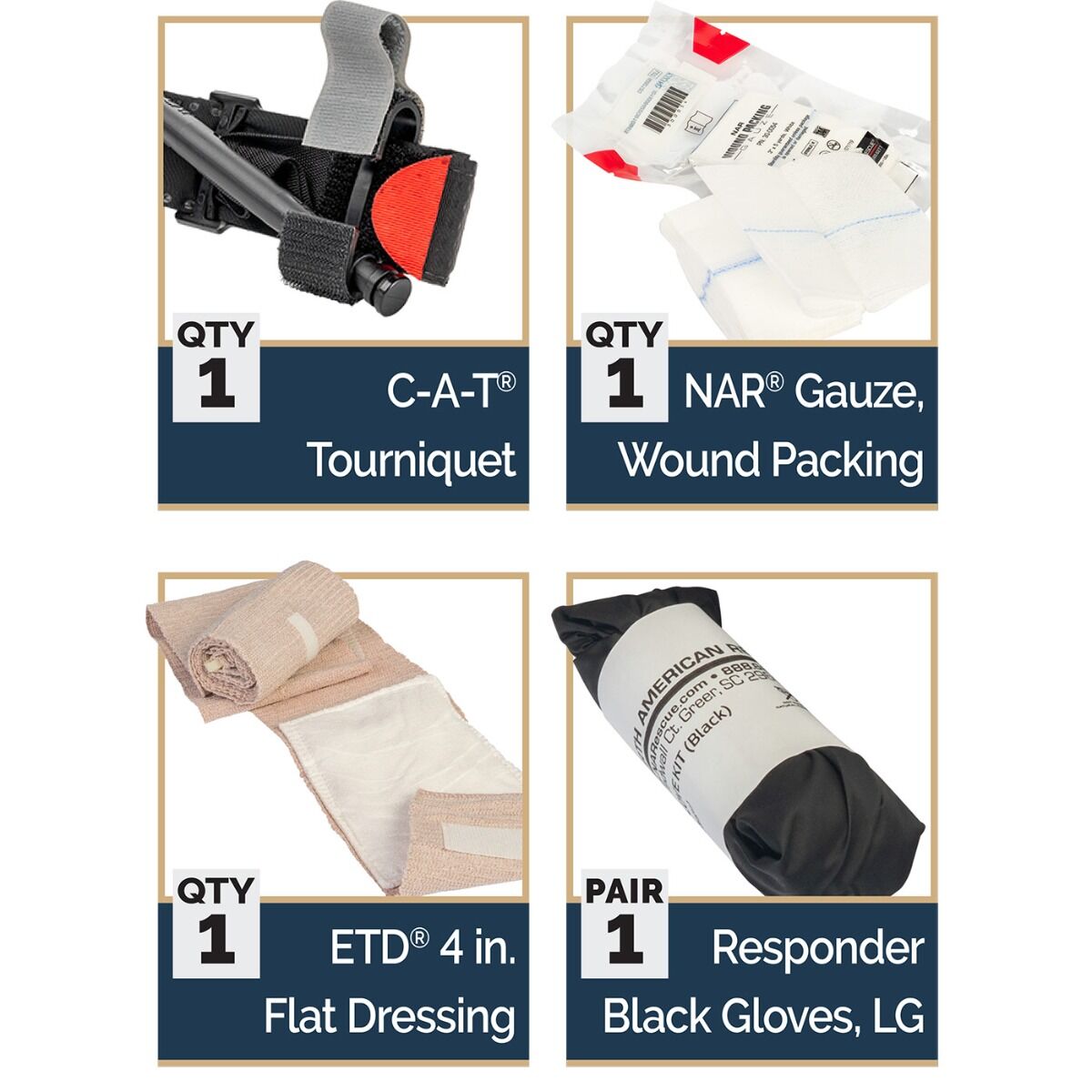 Individual Patrol Officer Kit - Wound Packing Gauze - Contents