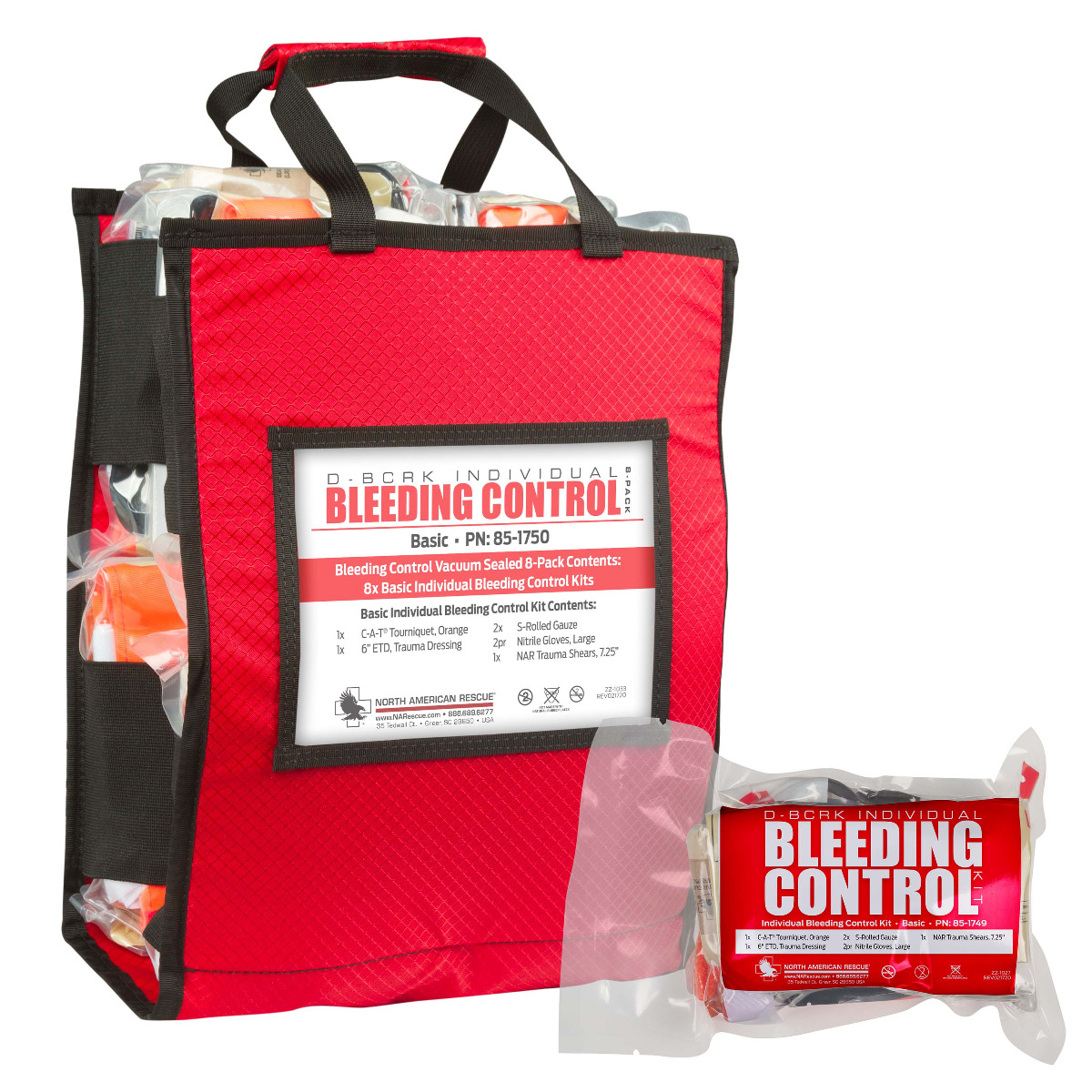 D-BCRK Bleeding Control 8-Packs - Vacuum Sealed