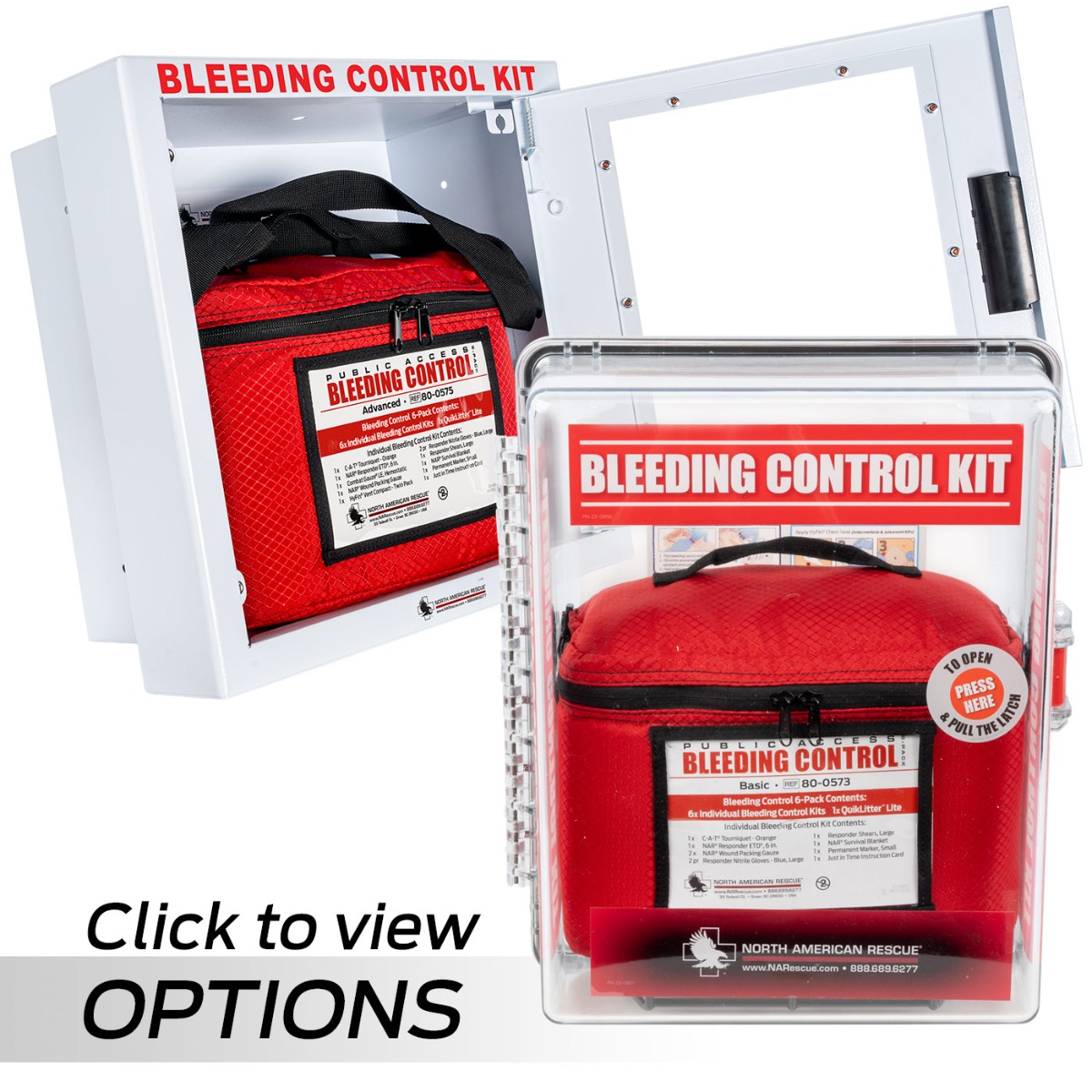 Public Access Bleeding Control Stations - 6-Pack Vacuum Sealed